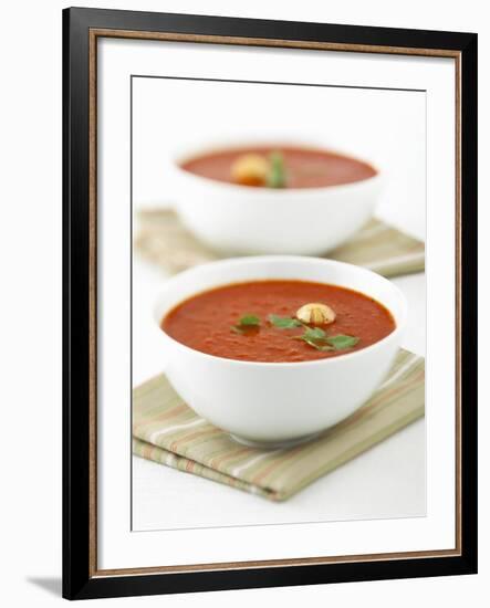 Two Bowls of Tomato Soup-Matt Johannsson-Framed Photographic Print