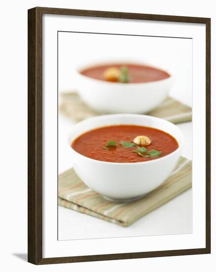 Two Bowls of Tomato Soup-Matt Johannsson-Framed Photographic Print