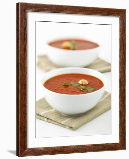 Two Bowls of Tomato Soup-Matt Johannsson-Framed Photographic Print