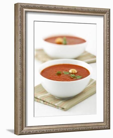 Two Bowls of Tomato Soup-Matt Johannsson-Framed Photographic Print