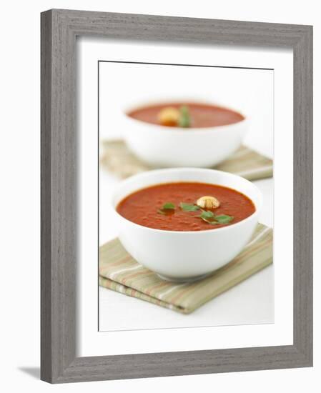 Two Bowls of Tomato Soup-Matt Johannsson-Framed Photographic Print