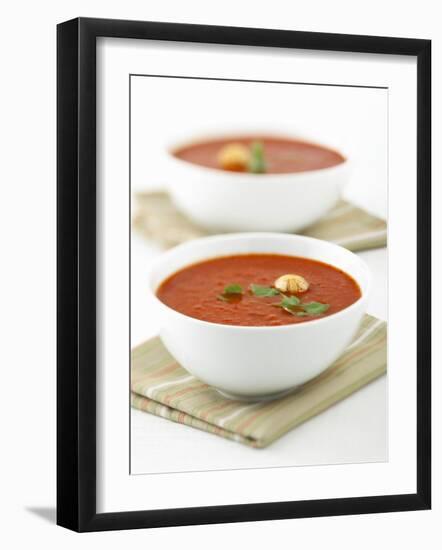 Two Bowls of Tomato Soup-Matt Johannsson-Framed Photographic Print