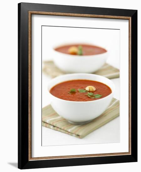 Two Bowls of Tomato Soup-Matt Johannsson-Framed Photographic Print