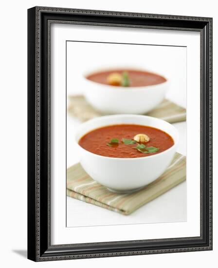 Two Bowls of Tomato Soup-Matt Johannsson-Framed Photographic Print