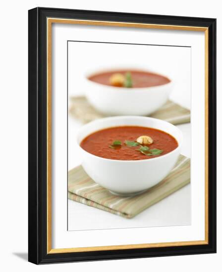 Two Bowls of Tomato Soup-Matt Johannsson-Framed Photographic Print