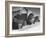 Two Boys and a Girl Up to Their Necks in a Snowdrift,Nibbling at the Snow-George Silk-Framed Photographic Print