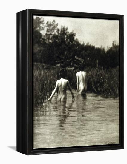 Two Boys Bathing-Emerson Peter Henry-Framed Premier Image Canvas