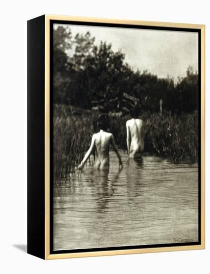 Two Boys Bathing-Emerson Peter Henry-Framed Premier Image Canvas