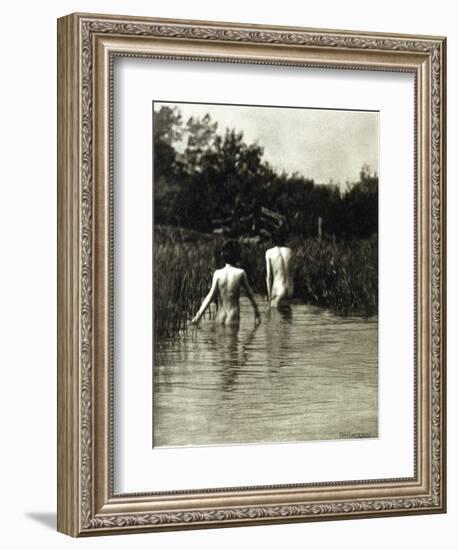 Two Boys Bathing-Emerson Peter Henry-Framed Giclee Print