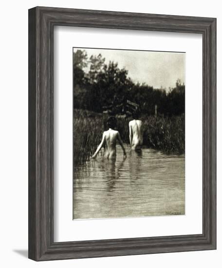 Two Boys Bathing-Emerson Peter Henry-Framed Giclee Print