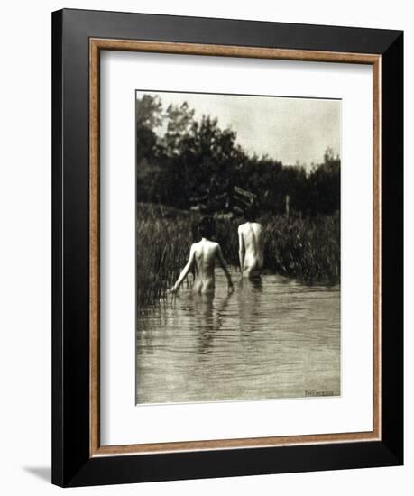 Two Boys Bathing-Emerson Peter Henry-Framed Giclee Print