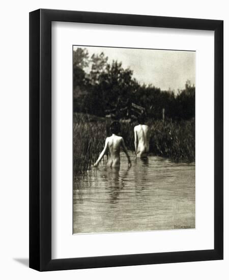 Two Boys Bathing-Emerson Peter Henry-Framed Giclee Print