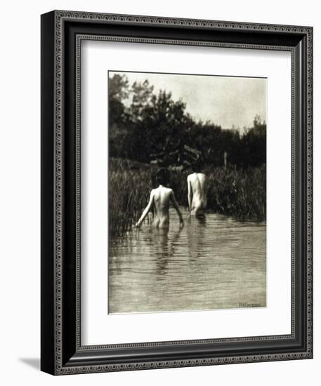 Two Boys Bathing-Emerson Peter Henry-Framed Giclee Print