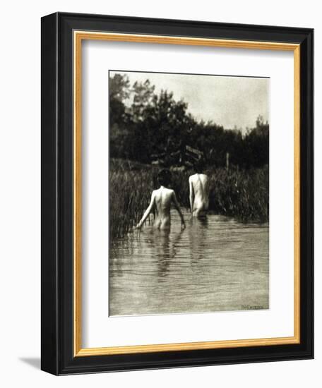 Two Boys Bathing-Emerson Peter Henry-Framed Giclee Print