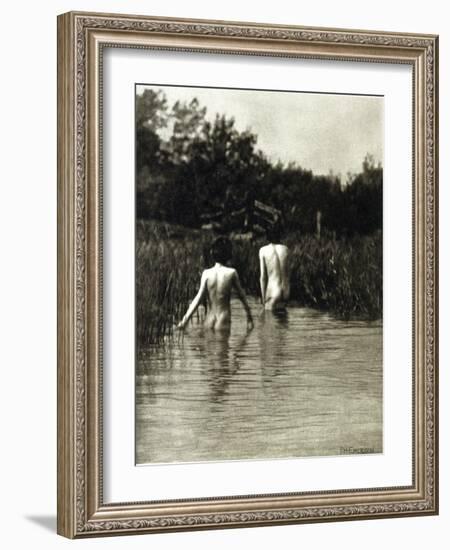 Two Boys Bathing-Emerson Peter Henry-Framed Giclee Print