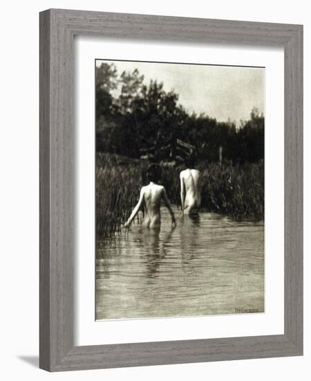 Two Boys Bathing-Emerson Peter Henry-Framed Giclee Print