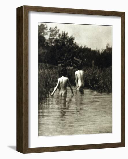 Two Boys Bathing-Emerson Peter Henry-Framed Giclee Print