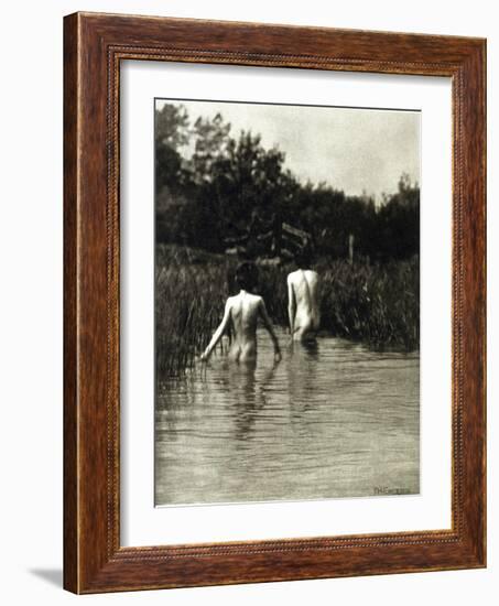 Two Boys Bathing-Emerson Peter Henry-Framed Giclee Print