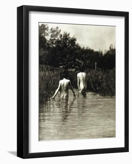 Two Boys Bathing-Emerson Peter Henry-Framed Giclee Print