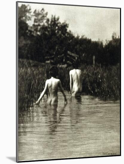 Two Boys Bathing-Emerson Peter Henry-Mounted Giclee Print