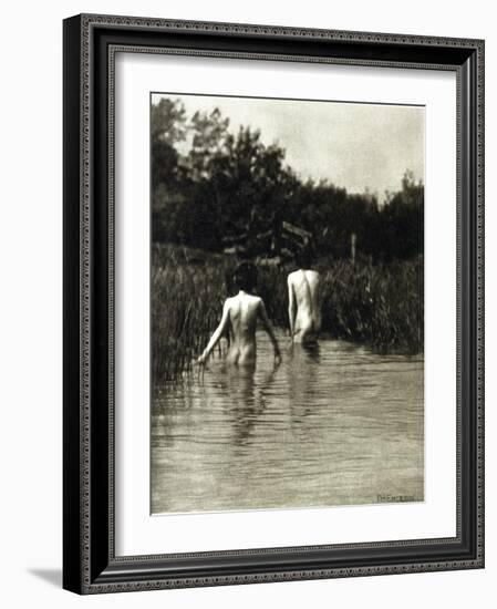 Two Boys Bathing-Emerson Peter Henry-Framed Giclee Print