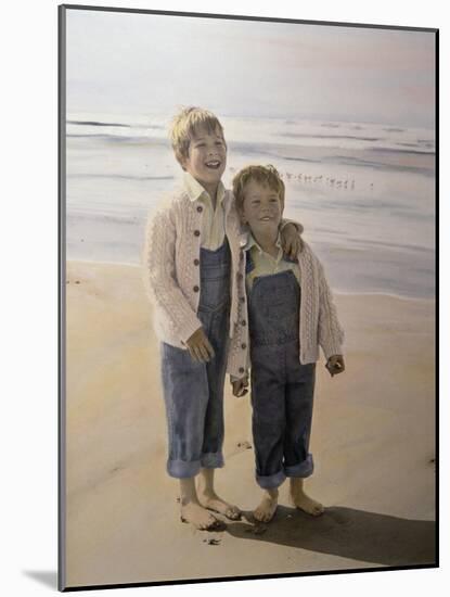 Two Boys on Beach-Nora Hernandez-Mounted Giclee Print
