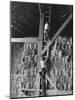 Two Boys Playing in a Barn-Ed Clark-Mounted Photographic Print