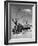 Two Boys Playing Nr. a Dead Tree as Judge Roy Langrty and a Man Walk Past a General Store-Alfred Eisenstaedt-Framed Photographic Print