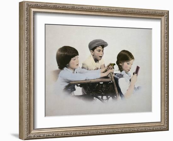 Two Boys Tormenting Little Girl at School-Nora Hernandez-Framed Giclee Print