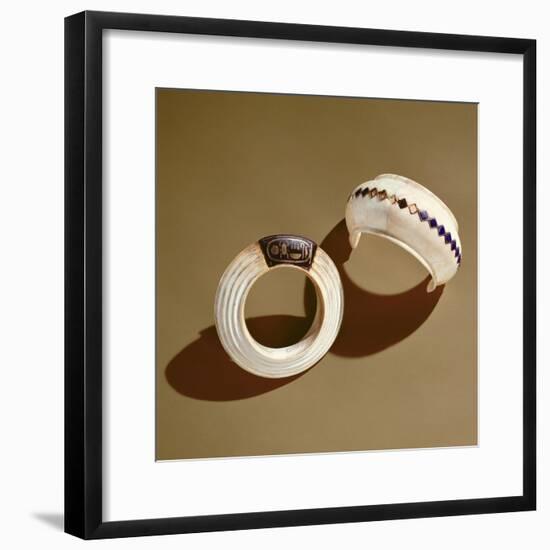 Two Bracelets, from the Tomb of Tutankhamun, New Kingdom-Egyptian 18th Dynasty-Framed Giclee Print