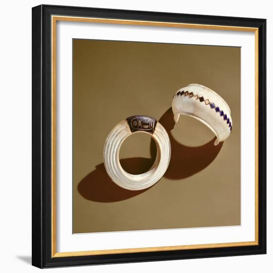 Two Bracelets, from the Tomb of Tutankhamun, New Kingdom-Egyptian 18th Dynasty-Framed Giclee Print