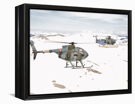 Two Breda Nardi NH-500 Helicopters of the Italian Air Force over Frosinone, Italy-Stocktrek Images-Framed Premier Image Canvas