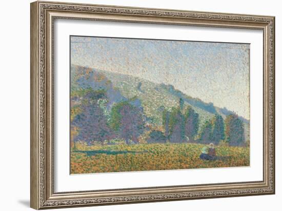 Two Breton Women in a Meadow, 1886-Émile Bernard-Framed Giclee Print