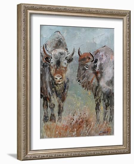 Two Buffaloes-Pol Ledent-Framed Art Print