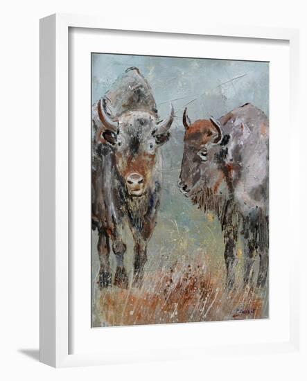 Two Buffaloes-Pol Ledent-Framed Art Print