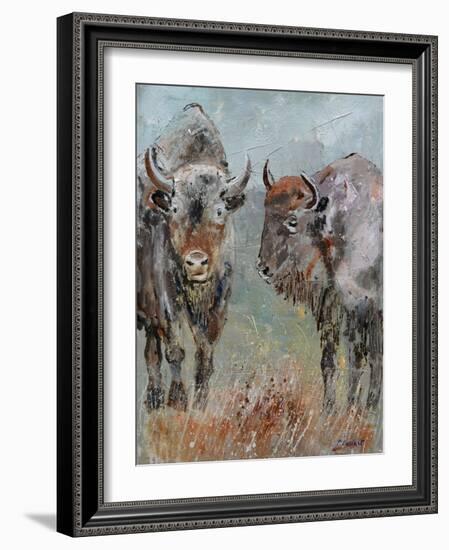 Two Buffaloes-Pol Ledent-Framed Art Print