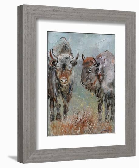 Two Buffaloes-Pol Ledent-Framed Premium Giclee Print