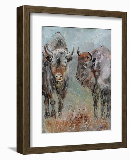 Two Buffaloes-Pol Ledent-Framed Premium Giclee Print