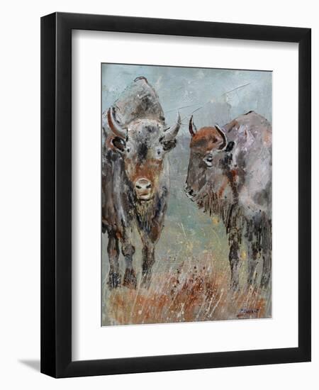 Two Buffaloes-Pol Ledent-Framed Premium Giclee Print