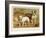 Two Bulldogs One White the Other Brindle and White-null-Framed Art Print