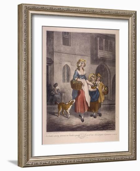 Two Bunches a Penny Primroses, Two Bunches a Penny, Cries of London, C1870-Francis Wheatley-Framed Giclee Print