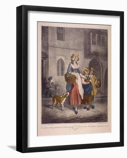 Two Bunches a Penny Primroses, Two Bunches a Penny, Cries of London, C1870-Francis Wheatley-Framed Giclee Print