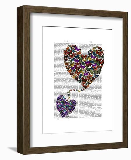 Two Butterfly Hearts-Fab Funky-Framed Art Print