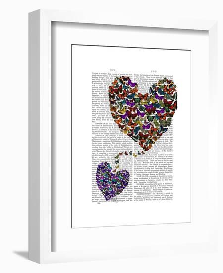 Two Butterfly Hearts-Fab Funky-Framed Art Print