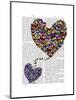 Two Butterfly Hearts-Fab Funky-Mounted Art Print