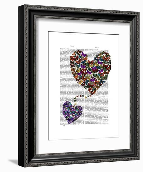 Two Butterfly Hearts-Fab Funky-Framed Art Print