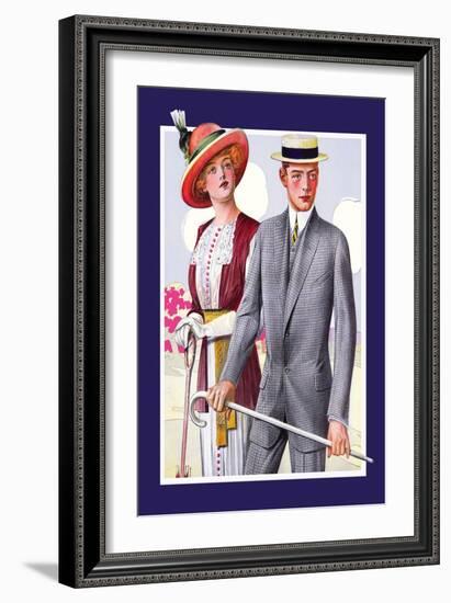 Two-Button Long Soft Roll Half-Peaked-null-Framed Art Print