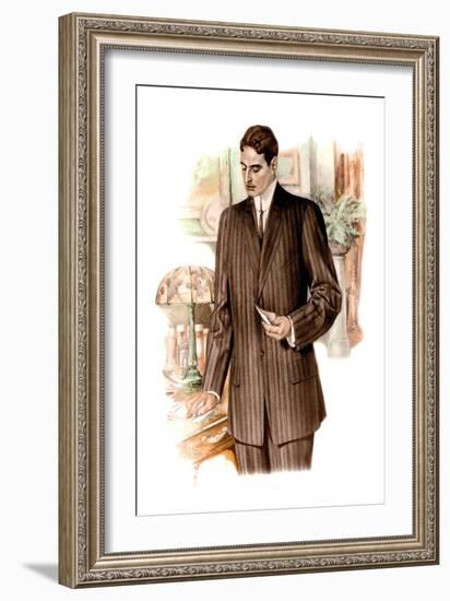 Two-Button Sack, Checking the Mail-null-Framed Art Print