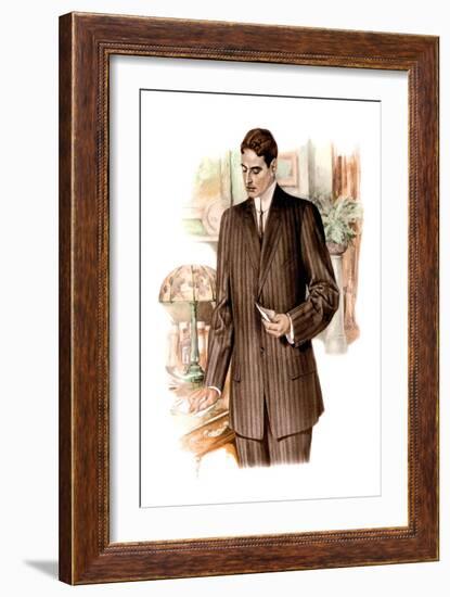 Two-Button Sack, Checking the Mail-null-Framed Art Print