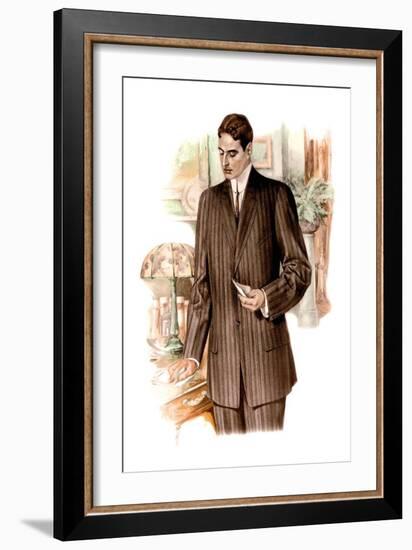 Two-Button Sack, Checking the Mail-null-Framed Art Print